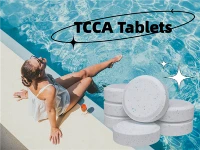 Die multifunktionale Reinigungstablette Trichlorisocyanursäure TCCA wird zur Desinfektion der Schwimmbadwasseraufbereitung verwendet