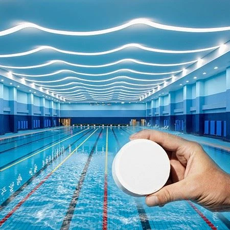 Water Treatment Chemicals White Bleach Powder TCCA 90 Swimming Pool Chlorine Tablets