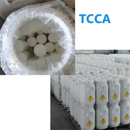 Water Treatment Chemicals White Bleach Powder TCCA 90 Swimming Pool Chlorine Tablets