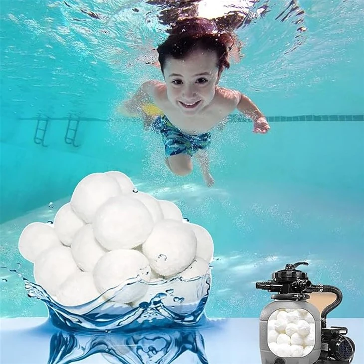 Eco-Friendly Filter Media Equals 100 Lbs Pool Filter Sand 3.1 Lbs Pool Filter Balls Eco-Friendly Filter Balls For Swimming Pool Sand Filters