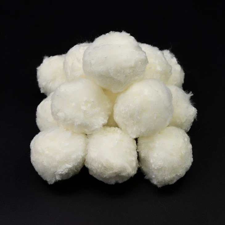High-efficiency Modified Fiber Balls Filtering Oily Wastewater Filter Media Polyester Fiber Ball