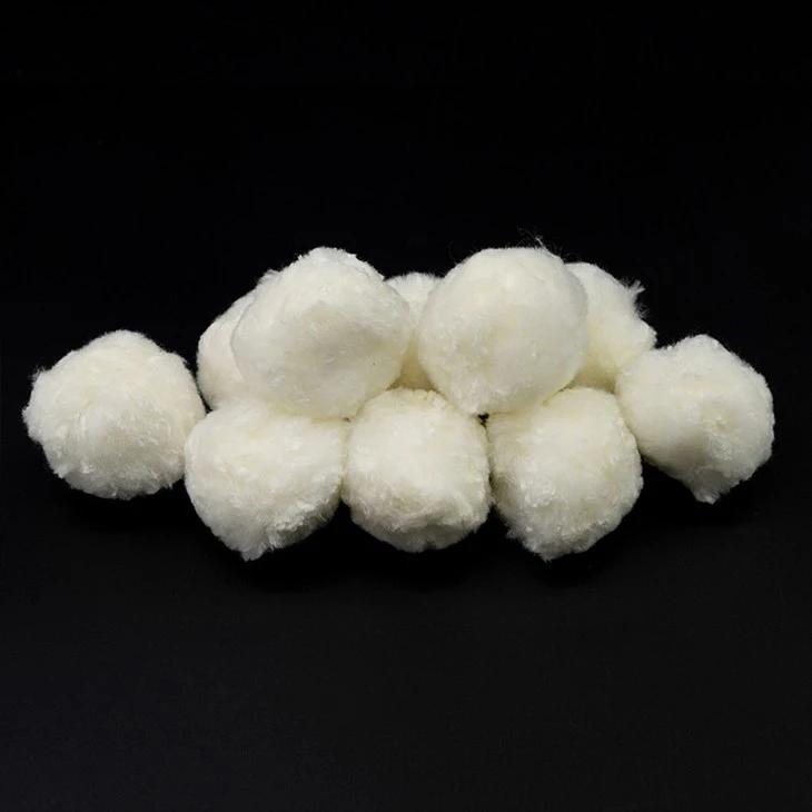 High-efficiency Modified Fiber Balls Filtering Oily Wastewater Filter Media Polyester Fiber Ball