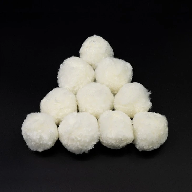High-efficiency Modified Fiber Balls Filtering Oily Wastewater Filter Media Polyester Fiber Ball
