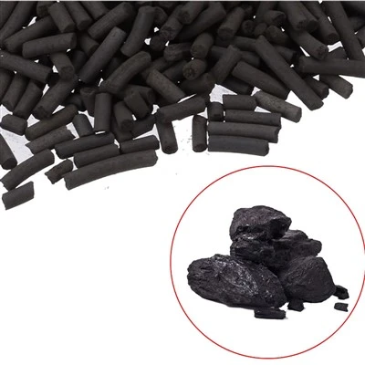 Auf Kohle basierende spezielle säulenförmige extrudierte Pellet-Aktivkohle, hergestellt aus mit KOH, Ki, Naoh, Kupfer imprägnierter Kohle, ASTM-Standard