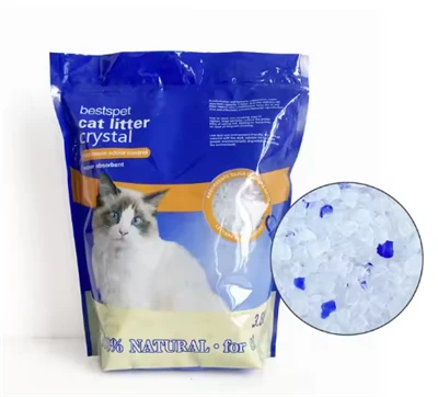 Staubfreie Adsorption, schnell, 1,8 kg, direkt ab Werk, Großhandel, hochwertiger Quarzsand, Reinigung, blaues Kristall-Silikat-Katzenstreu
