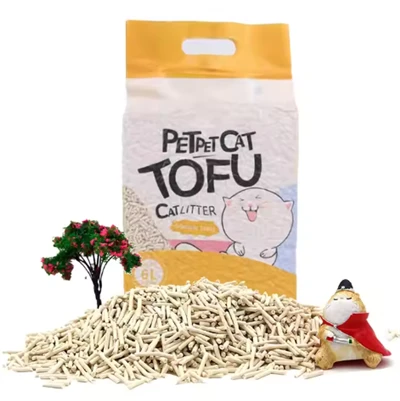 Hochwertiger Tofu-Katzenstreu, desodorierend und klumpend, staubfrei, Tofu-Katzenstreu, spülbar, umweltfreundlicher Katzenstreu
