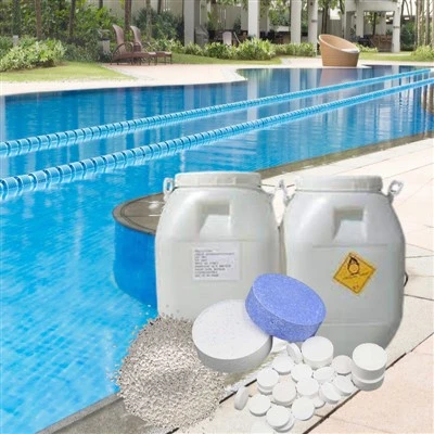 Desinfektionsmittel für Schwimmbäder, Chlor, Trichlorisocyanursäure, Reinigungschemikalien, Pulver, Granulattabletten, TCCA 90 %