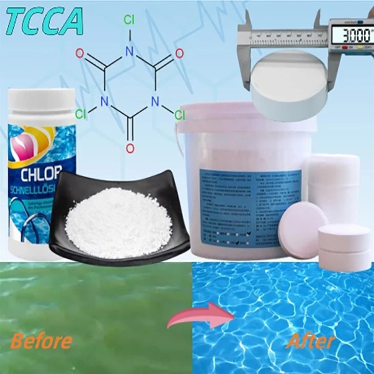 Swimming Pool Chlorine Trichloroisocyanuric Acid TCCA Chlorine 90% Tablet Granular Powder 50 Kg
